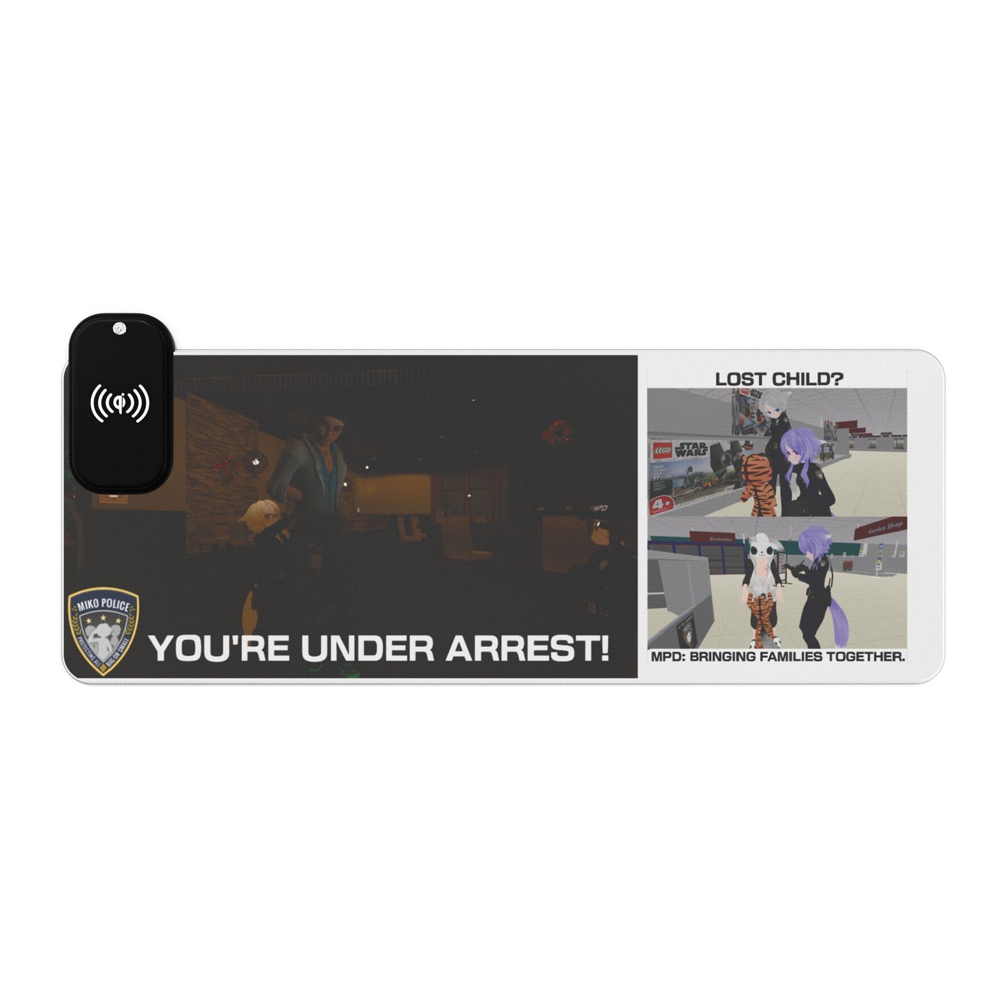 LED Gaming Mouse Pad, Wireless Charging