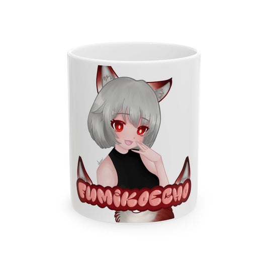 Fumikoecho Anime Ceramic Mug - Cute Fox Girl Design (11oz & 15oz)